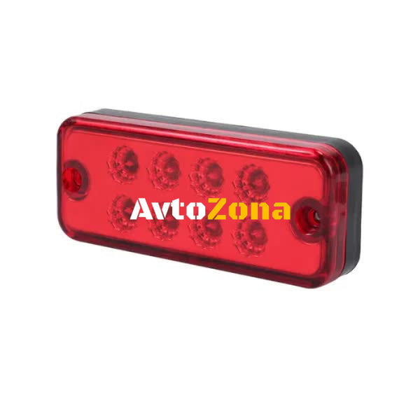 8 LED Червени - Диодни Лед Габарити / Светлини / Токоси - 99mm x 40mm - 12V - Avtozona