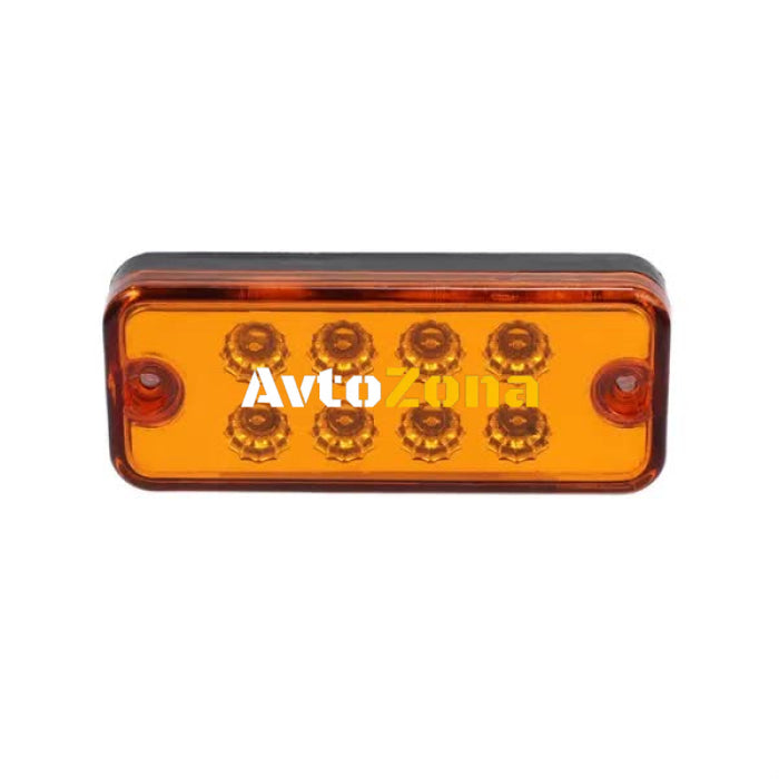 8 LED Оранжеви - Диодни Лед Габарити / Светлини / Токоси - 99mm x 40mm - 12V - Avtozona