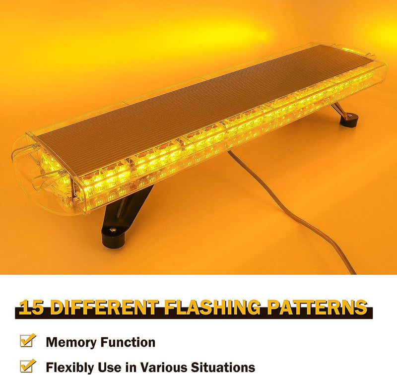 96.5 см 72 LED ЛЕД 72W мощна аварийна диодна сигнална лампа блиц 12-24V 15 режима