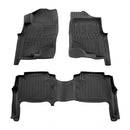 3D гумени стелки Stingray за Nissan Navara (D40) (2005-2010), 3 части, черни