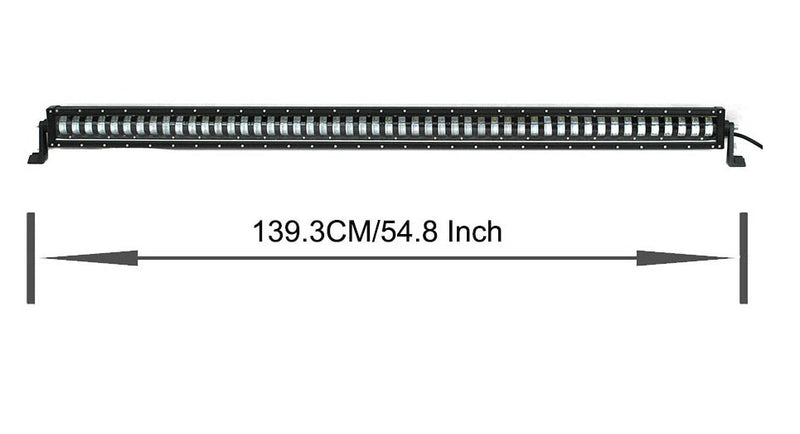 9D 140 СМ Led Bar Лед Бар Hi/Lo Kъси Дълги Водоустойчив Удароустойчив 12V 24V 32000 LМ 400W С Лупи Off-Road Лед Бар За Джип ATV - Avtozona