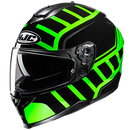 Каска HJC C70N Holt Black/Green - Avtozona