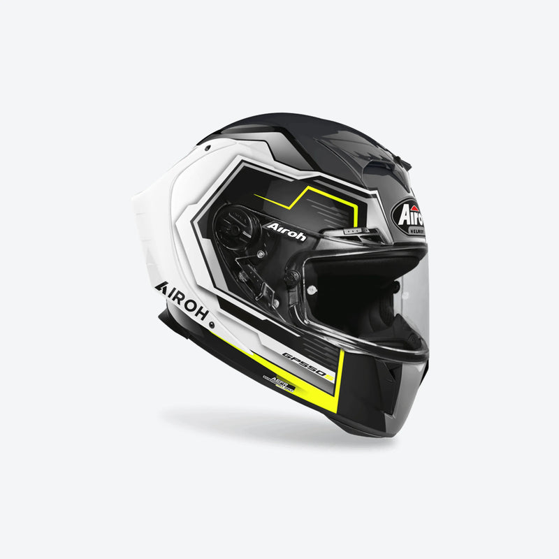 Каска AIROH GP550 S Rush White/Yellow - Avtozona