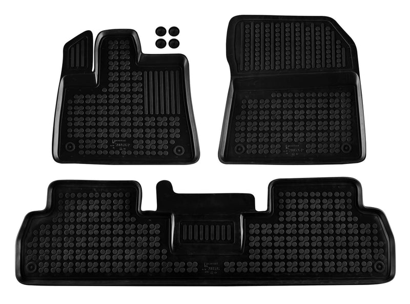 Καουτσούκ πατάκια Rezaw-Plast για Opel Combo E (2018+) 3 τεμάχια, 5 θέσεις τύπου λεκάνης