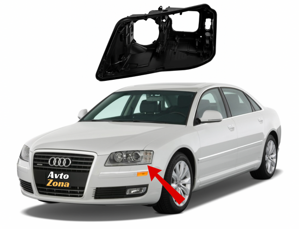 Αριστερό περίβλημα προβολέα xenon του Audi A8 (2010-2013)