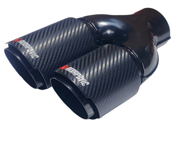 Akrapovic διπλή απόληξη εξάτμισης - Carbon (2x76 mm)