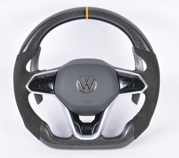 ALCANTARA КАРБОНОВ Custom Волан за Volkswagen Golf8 MK8 Passat Touareg Tiguan Polo Car Steering Wheel - Avtozona