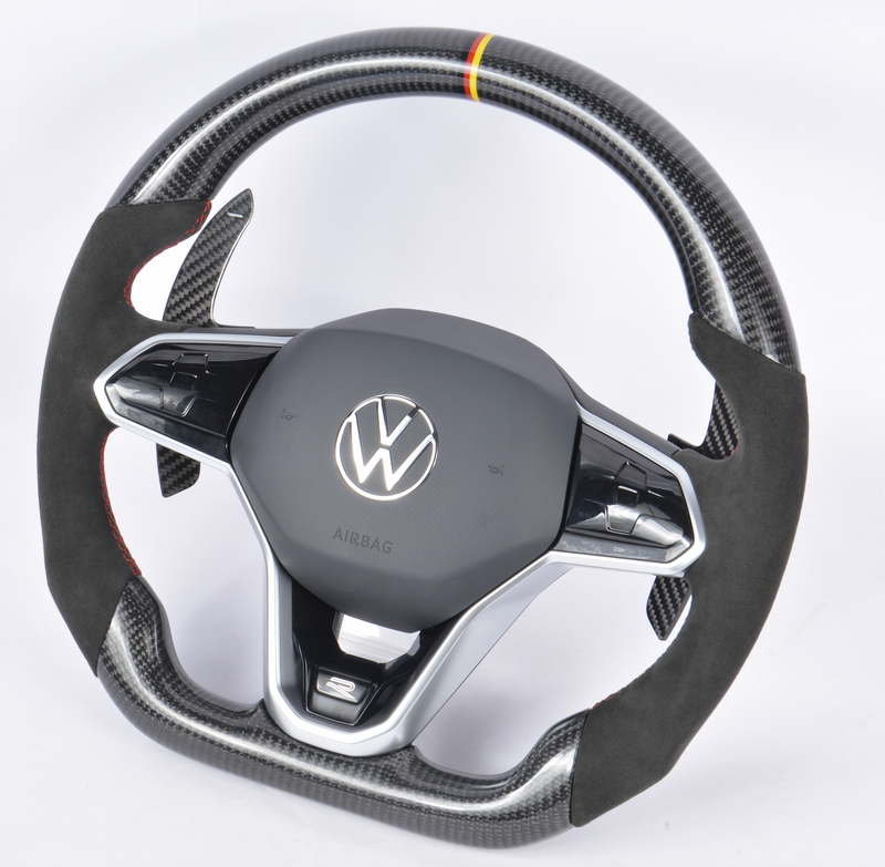 ALCANTARA КАРБОНОВ Custom Волан за Volkswagen Golf8 MK8 Passat Touareg Tiguan Polo Car Steering Wheel - Avtozona