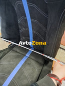 Спортни седалки велурени – Черни със синя лента 2бр. в к-т - Avtozona