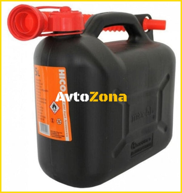 5L Пластмасова туба за гориво с накрайник HICO - Avtozona