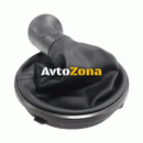 Топка за скоростен лост с маншон подходяща за Skoda Fabia 07-10 с 5 скорости - черна - Avtozona