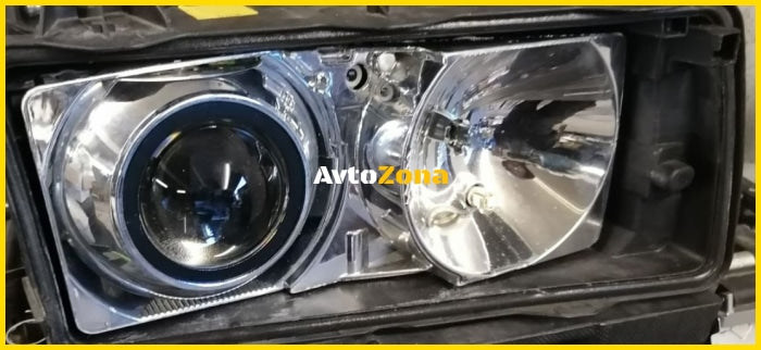 Капачки за лупи 2.5’’ Audi Design полукръгла хром с черно D=13cm - Avtozona