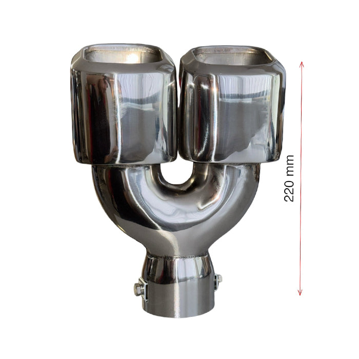 Διπλό ακροφύσιο εξάτμισης - 220 mm