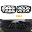 Бъбреци Решетки за BMW X5 E70 / X6 E71 (2007-2013)Diamond Style Черен Гланц - Avtozona