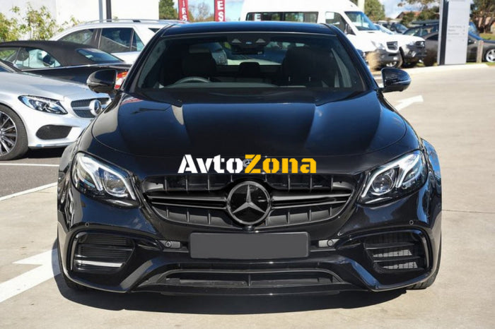 Централна Решетка за Mercedes E-Class W213 S213 C238 A238 (2016-2019) Черен Дизайн E63 - Avtozona