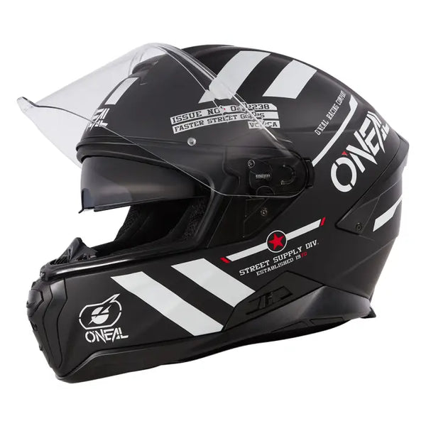 Каска O’NEAL CHALLENGER WARHAWK BLACK/WHITE/RED V.24 - Avtozona
