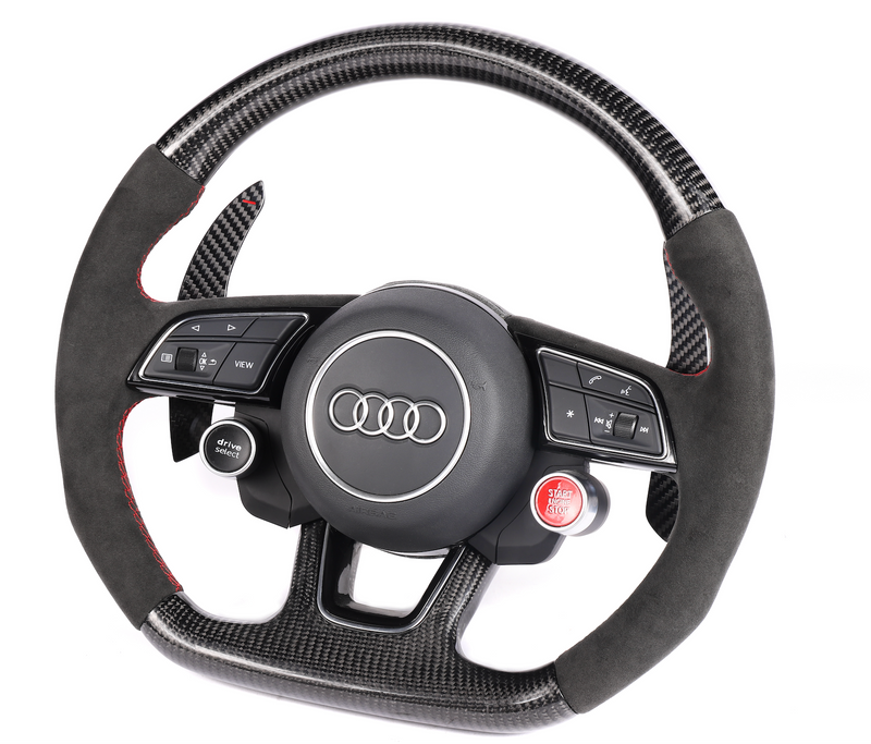 Custom Карбонов Волан за AUDI MK3 TTRS TTS MK2 R8 TT S3 Genuine Carbon Fiber OEM Steering Wheels - Avtozona