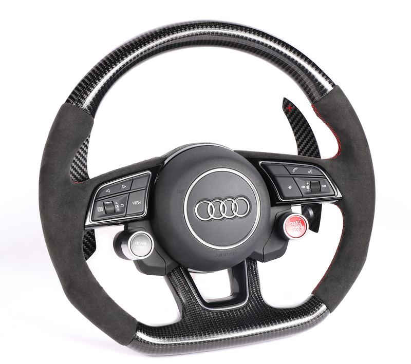 Custom Карбонов Волан за AUDI MK3 TTRS TTS MK2 R8 TT S3 Genuine Carbon Fiber OEM Steering Wheels - Avtozona