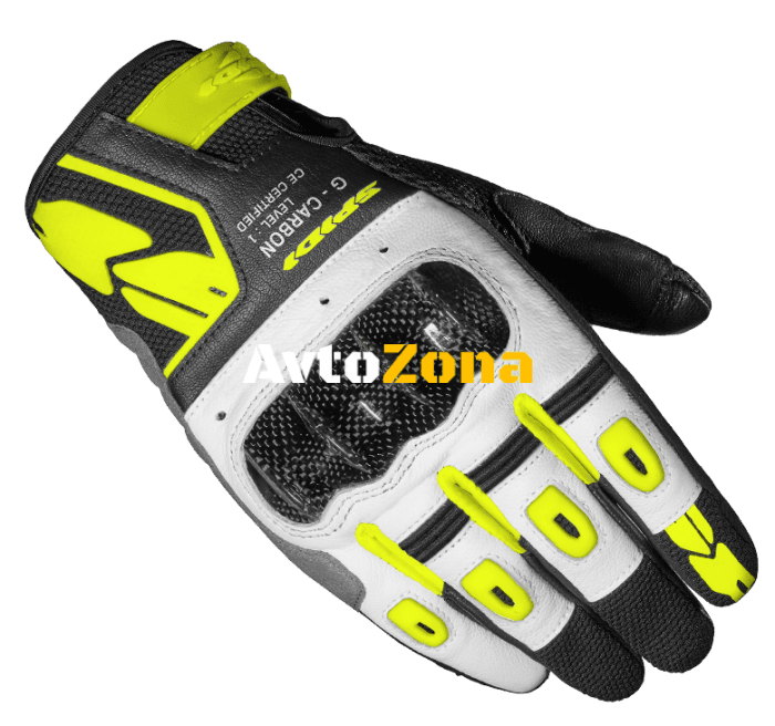 Дамски мото ръкавици SPIDI G-CARBON Yellow fluo - Avtozona