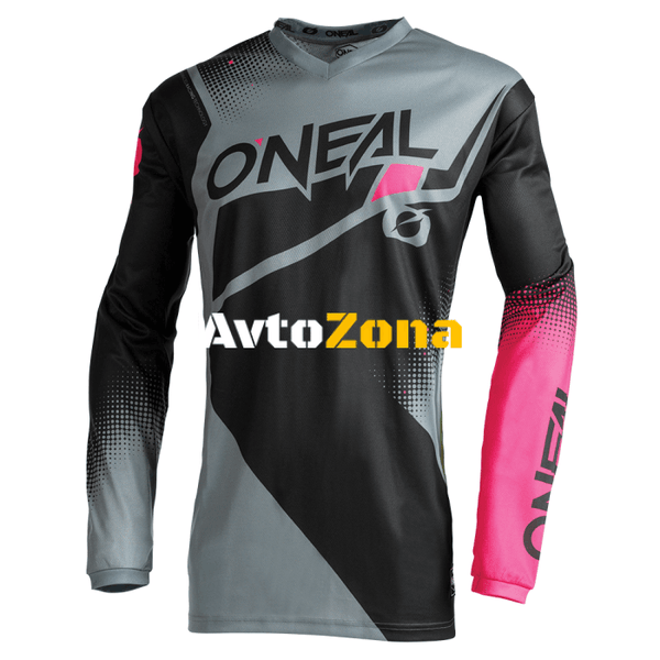 Дамско мотокрос джърси O’NEAL RACEWEAR V.22 BLACK/GRAY/PINK - Avtozona