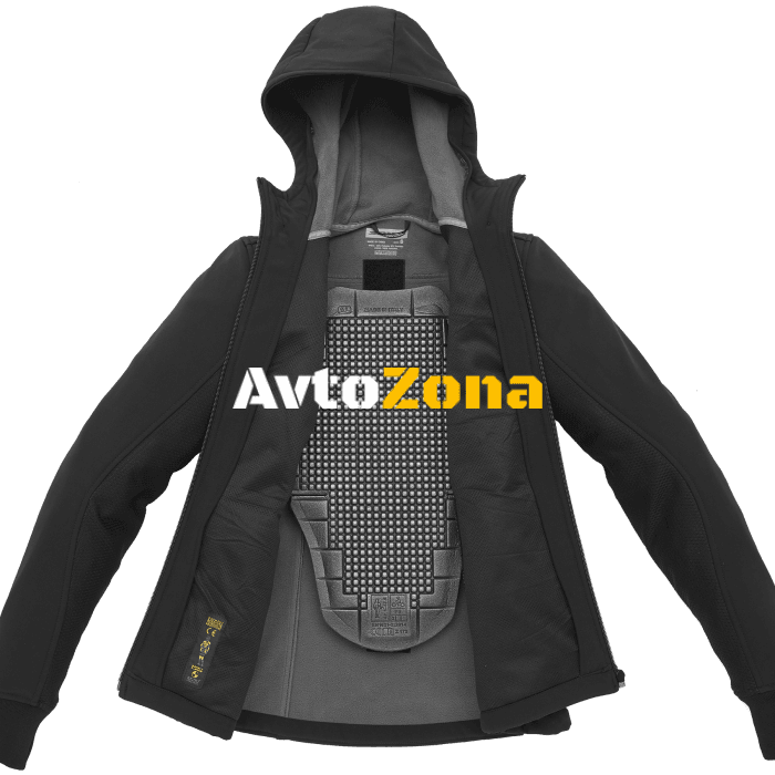 Дамско текстилно мото яке SPIDI HOODIE ARMOR Black - Avtozona