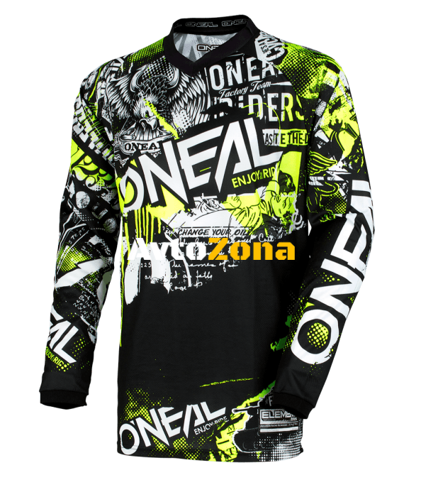 Детска мотокрос блуза O’NEAL ATTACK BLACK/HI-VIZ 2020 - Avtozona