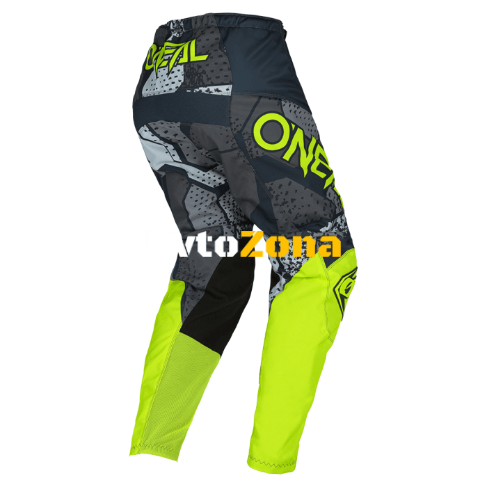 Детски мотокрос брич O’NEAL ELEMENT CAMO V.22-GRAY/NEON YELLOW - Avtozona