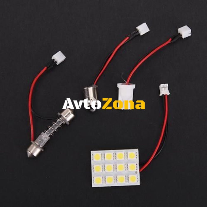 Диодна плочка с 12 SMD диода - Avtozona