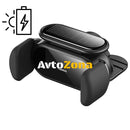 Държач за телефон Baseus Steel Cannon Pro със соларен панел черен (SUGP010001) - Avtozona