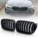 Двойни Бъбреци Решетки За БМВ BMW X3 X4 FACELIFT F25 F26 2014 - 2017г. Черен Гланц Лак - Avtozona