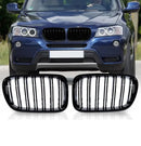 Двойни Бъбреци Решетки За БМВ BMW X3 F25 Преди Фейслифт 2010г.-2014г. Черен Гланц Лак - Avtozona