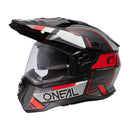 Ендуро каска D-SRS SQUARE V.24 BLACK/GRAY/RED - Avtozona