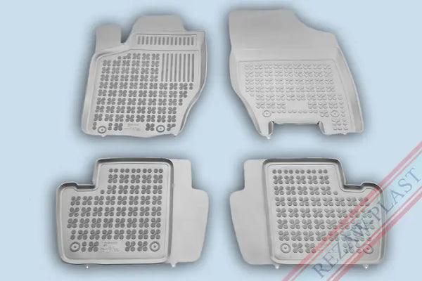 Гумени стелки Rezaw-Plast за Citroen C4 (2004-2010 / 2010-2017) сиви / с място за пожарогасител / тип леген - Avtozona