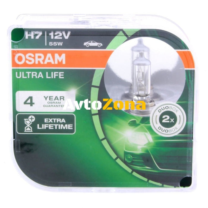 Халогенна крушка Н7 - Osram Ultra Life - 2бр. блистер - Avtozona