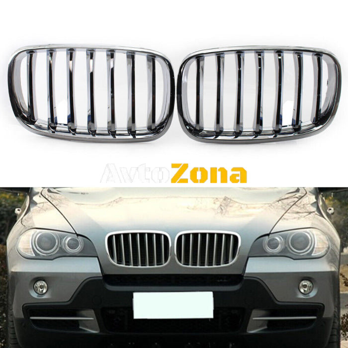 Хромирани Предни Решетки за BMW E70 X5 (2007-2013) - Avtozona