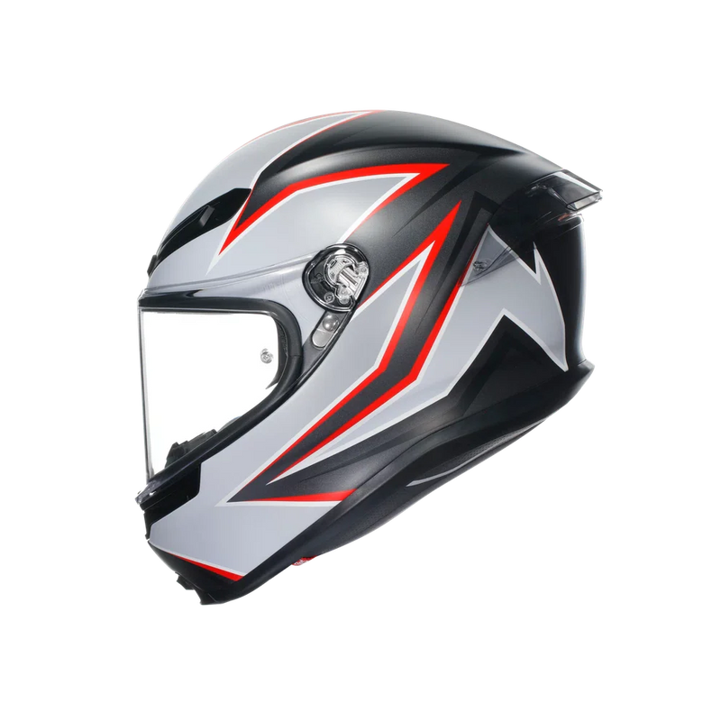 Каска AGV K-6 Flash Matt Black/Grey/Red - Avtozona