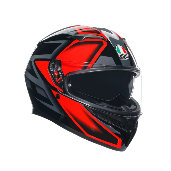 КАСКА AGV K3 -COMPOUND BLACK/RED - Avtozona