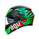 Каска AGV K3 DOT(E2206) - KAMALEON BLACK/RED/GREEN - Avtozona