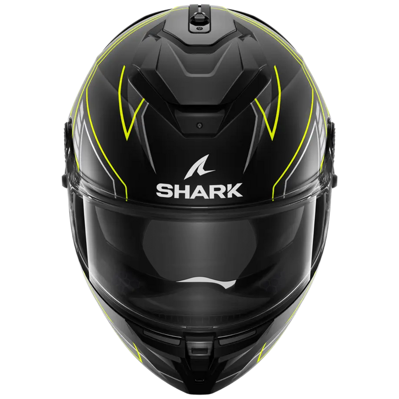 КАСКА SHARK SPARTAN GT PRO BLACK/GRAY/YELLOW FLUO MATT - Avtozona