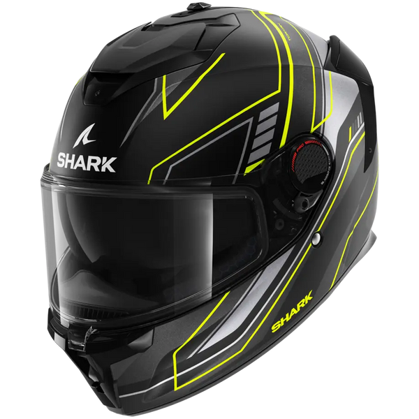 КАСКА SHARK SPARTAN GT PRO BLACK/GRAY/YELLOW FLUO MATT - Avtozona