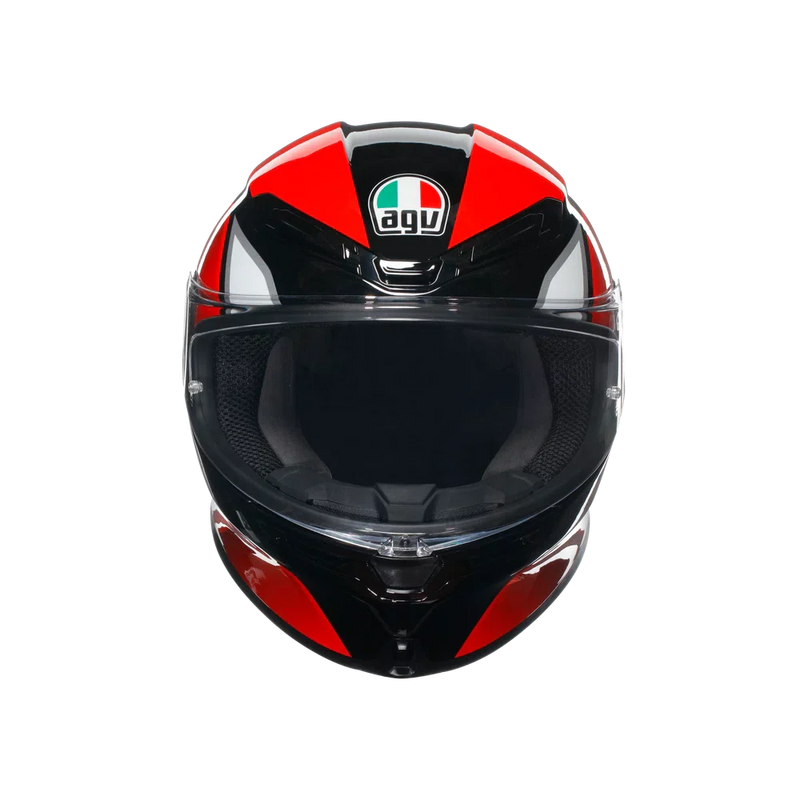 Каска AGV K6 S DOT(E2206) - HYPHEN BLACK/RED/WHITE - Avtozona