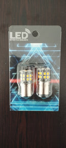 Комплект 2бр. LED Лед Крушки 30 SMD BA15S 1156 (PY21W) 12V оранжева светлина canbus срещуположни пинове (180°) - Avtozona