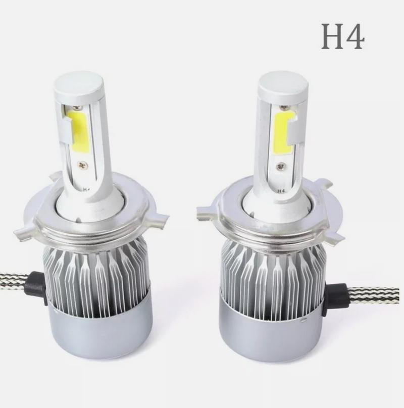 Комплект LED крушки H4 12V 36W – Иновативен модел с COB диод и алуминиев радиатор - Avtozona