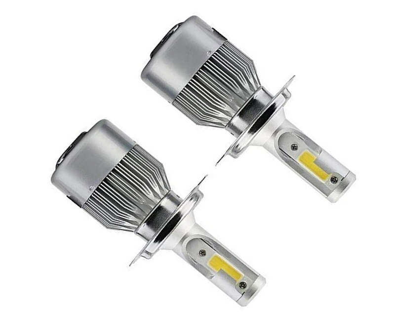 Комплект LED крушки H4 12V 36W – Иновативен модел с COB диод и алуминиев радиатор - Avtozona