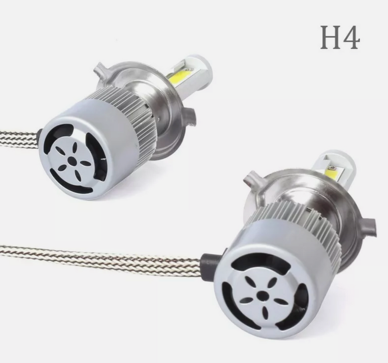 Комплект LED крушки H4 12V 36W – Иновативен модел с COB диод и алуминиев радиатор - Avtozona