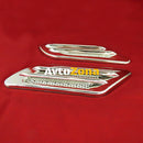 Комплект нови стилни декоративни хром ефект въздуховоди за преден капак или калник за автомобил - Avtozona