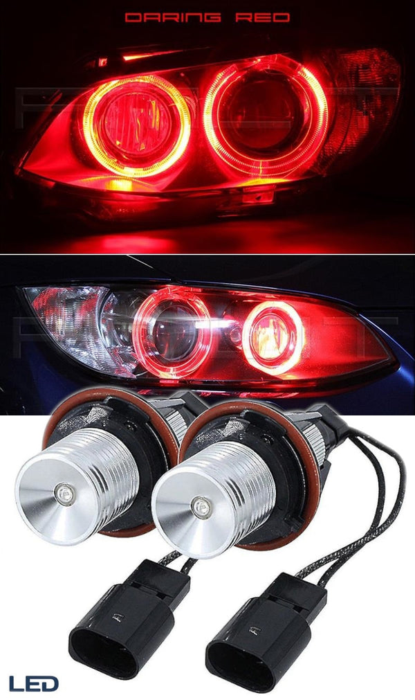 Комплект от 2 броя LED крушки Angel Eyes ангелски очи 12V-24V цвят червен за BMW с Canbus без грешки - Avtozona