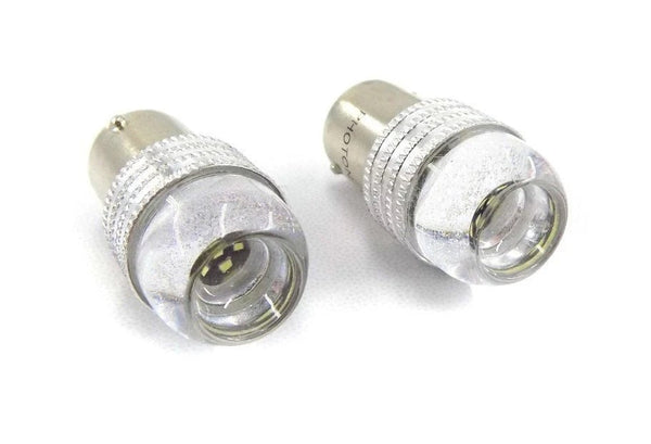 Комплект от 2 броя LED ЛЕД Крушки 6 SMD BA15S (P21W) 12V Бяла Светлина Бели 6000К - Avtozona