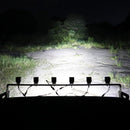 Комплект от 6 броя Лед LED Халогени Лампи с окабеляване Бяла Flood + Оранжева DRL