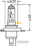 Комплект от 2 броя Халогенна крушка за фар Osram H4 Night Breaker Laser Next Gen + 150% ,60/55W 12V P43T - Avtozona